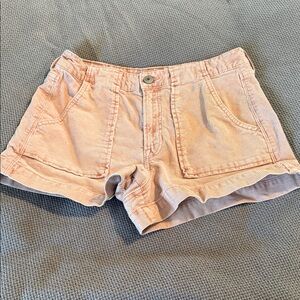 American Eagle Outfitters High Waist Corduroy Shorts - Light Pink